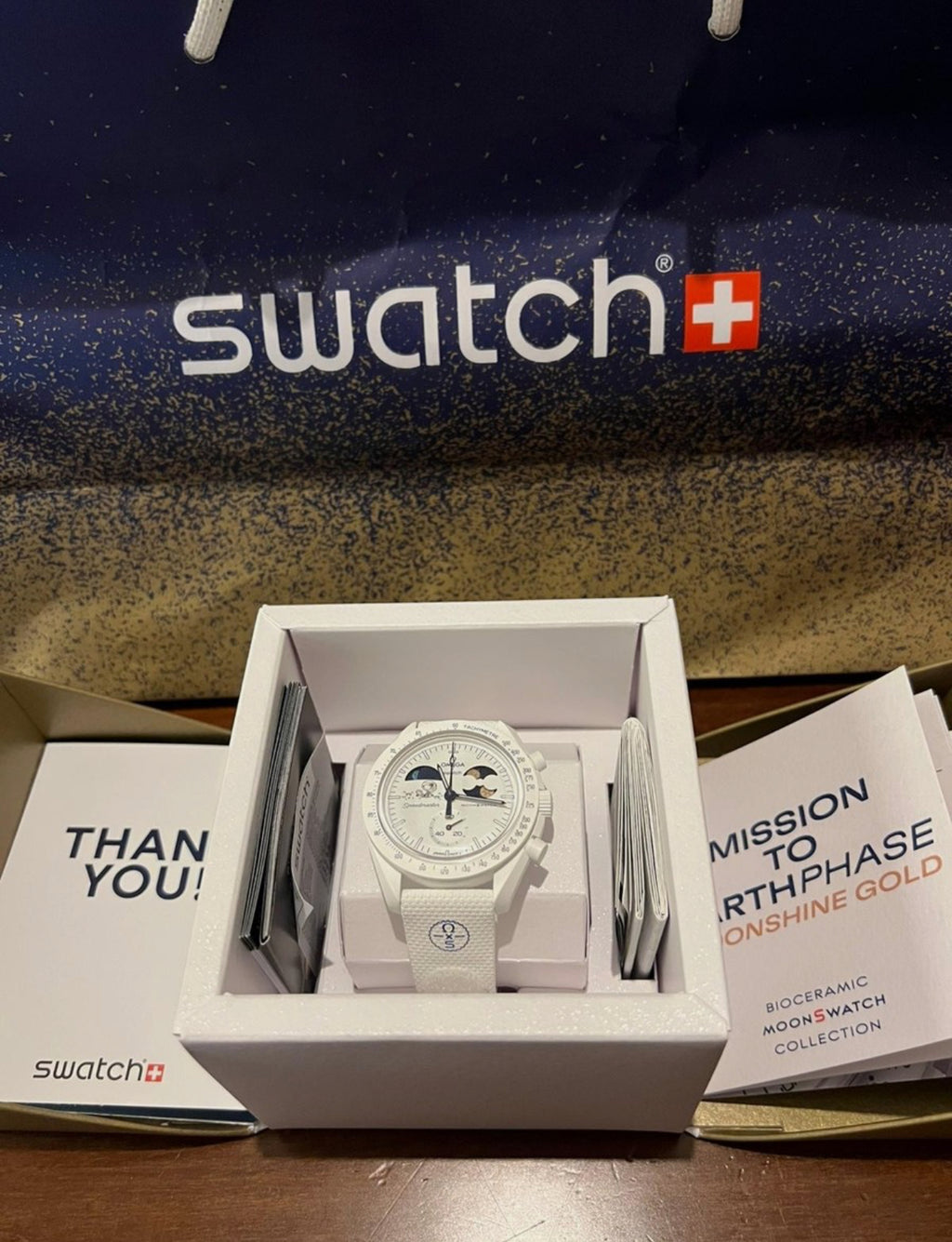 OMEGA X SWATCH MISSION TO EARTHPHASE MOONSHINE GOLD