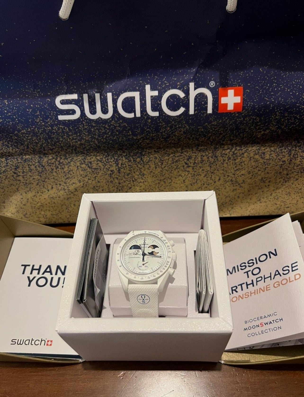 OMEGA X SWATCH MISSION TO EARTHPHASE MOONSHINE GOLD